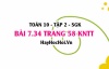 Bài 7.34 trang 58 Toán 10 tập 2 Kết nối tri thức